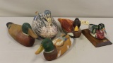 Five duck figures: