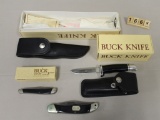 Three Buck Knives in Boxes