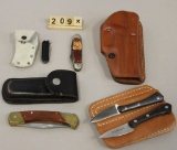 5 Assorted Knives; 1 1911 Holster