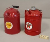 Shell & Texaco Oil Cans (2)