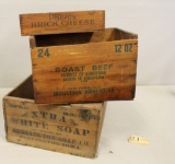 Vintage Phenix Cheese Box, Extra White Soap Box,