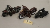 3 Cast Iron Motorcycles