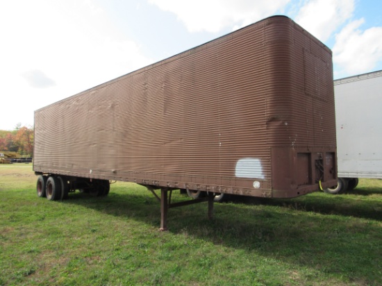 Brown Dry Van Storage Trailer