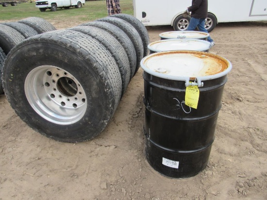 Lot of (3) Steel 55 Gal Barrels w/ Lids