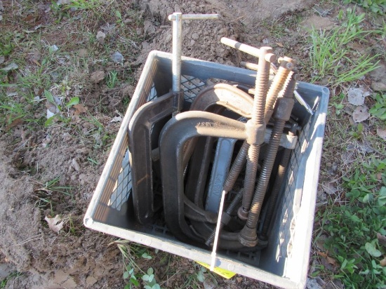 Crate of C-Clamps