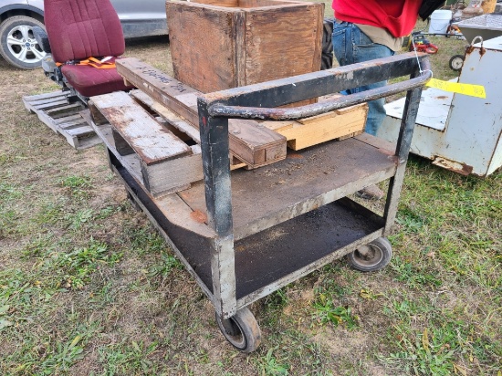 Metal Cart On Wheels
