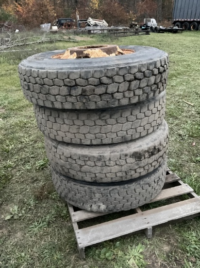 (4) 11R22.5 Tires