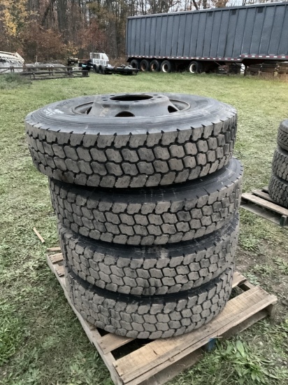 (4) 11R22.5 Tires