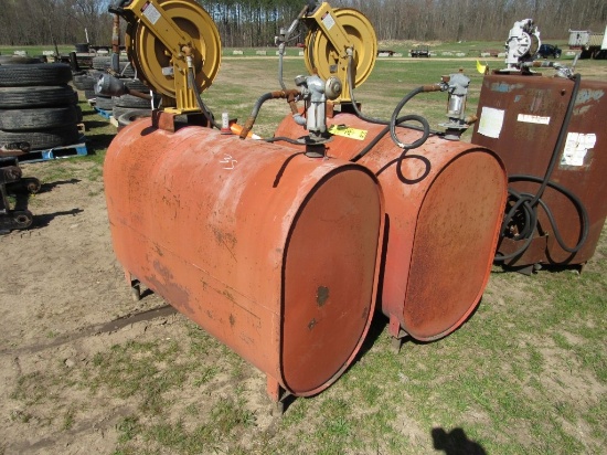 2 Steel Oil Burner Fuel Tanks