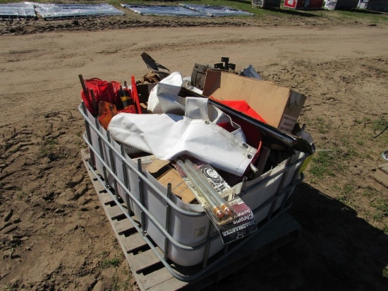 Crate of Truck Parts, Flags & Triangles