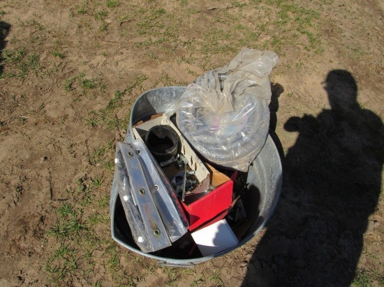 Steel Tub of Misc Hardware