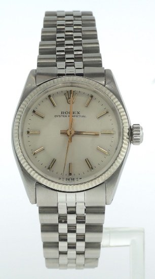 Rolex Mid-Size Oyster Perpetual Steel Wristwatch