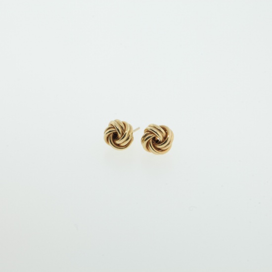 14k Yellow Gold Knot Earrings