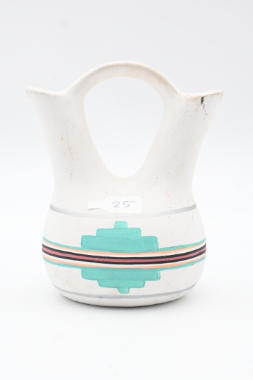 Southwestern Style Ceramic Wedding Vase With Geometric Design