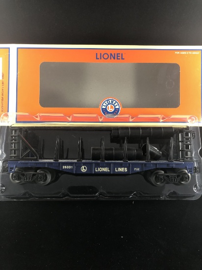 Lionel 6-26331 O-Gauge Lionel Lines Flatcar with Bulkheads