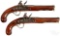 Pair of British flintlock pistols