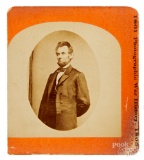 Abraham Lincoln stereoview card fragment