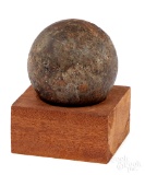 Civil War era six pound solid shot cannon ball
