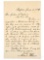 Millard Fillmore signed hand written letter, 1864