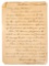 Jefferson Davis signed hand written letter