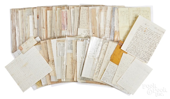 Large group of 19th c. letters, Civill War etc.