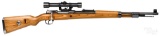 German Mauser K-98 military bolt action rifle