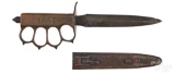 WWI US L.F. & C M1 trench knife and scabbard