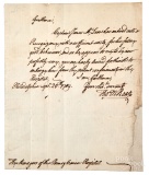 Thomas McKean signed handwritten letter