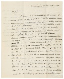 John Tyler signed letter, 1842