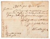Brigadier General William Heath signed letter