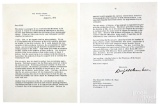 Dwight D. Eisenhower signed typed letter, 1954