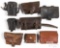 Group of leather cartridge boxes and pouches
