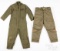 US WWII summer flying suit, together with pants