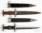 Two German Nazi daggers and scabbards