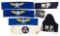US WWII and after group of armbands, MP's, USAAF