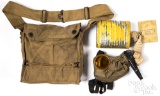 US WWI gas mask, in haversack