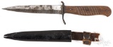 German WWI trench knife and scabbard