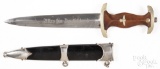 RZM German Nazi NSKK dagger and sheath