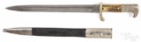 German WWII police bayonet and scabbard