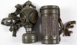 German WWII canister gas mask