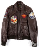 1957 USS Hancock leather flight jacket