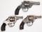 Three H&R nickel plated revolvers