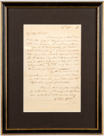 Revolutionary War letter, dated 18th, April, 1777