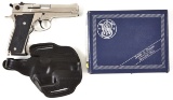 Smith & Wesson 59 nickel plated semi-auto pistol