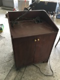 Host/ DJ Kiosk with really nice mic and other components rack down below