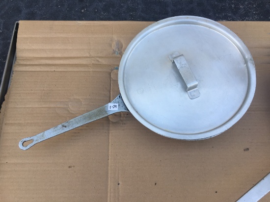 12" Aluminum long Handle Fry Pan with Lid