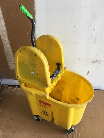 Yellow Mop Bucket with strainer