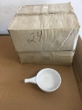 Brand New Update White Crock w/ Handle  10 oz.