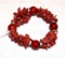 Red Coral piece elastic stretch bracelet