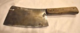 Antique Meat Cleaver, Handle marked White, Blade marked Jaeger Co, Los Angeles, CA Size 8